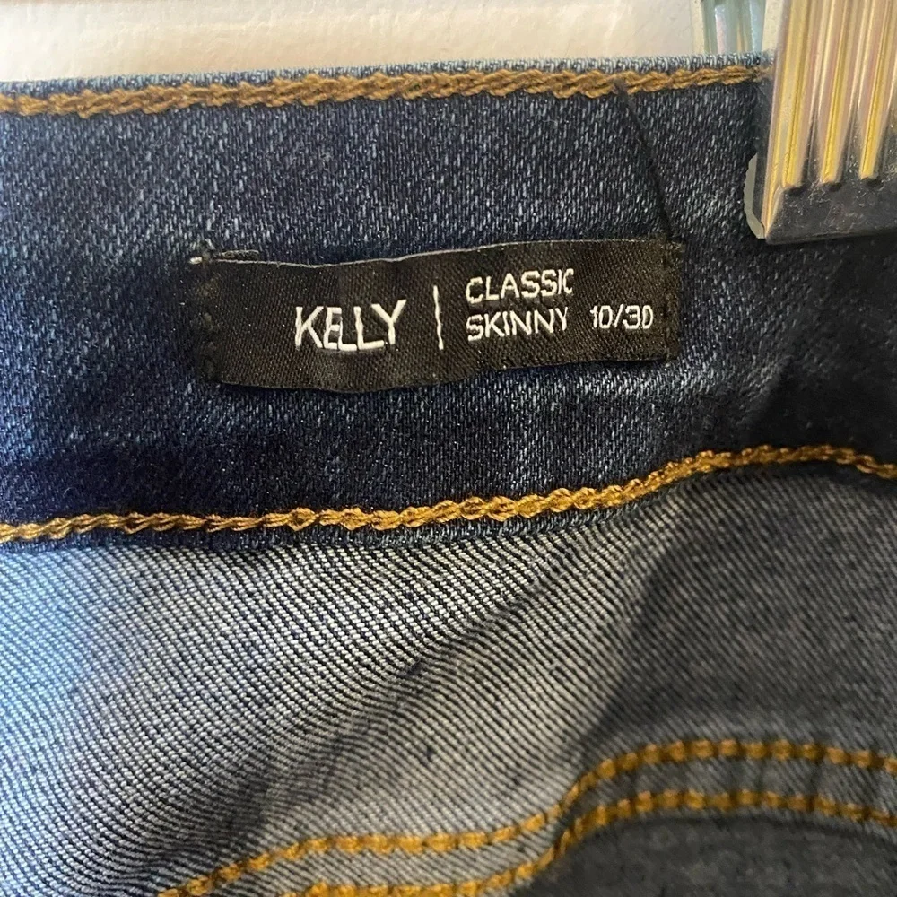 Tahari Kelly Skinny Blue Jeans Womens Size 10